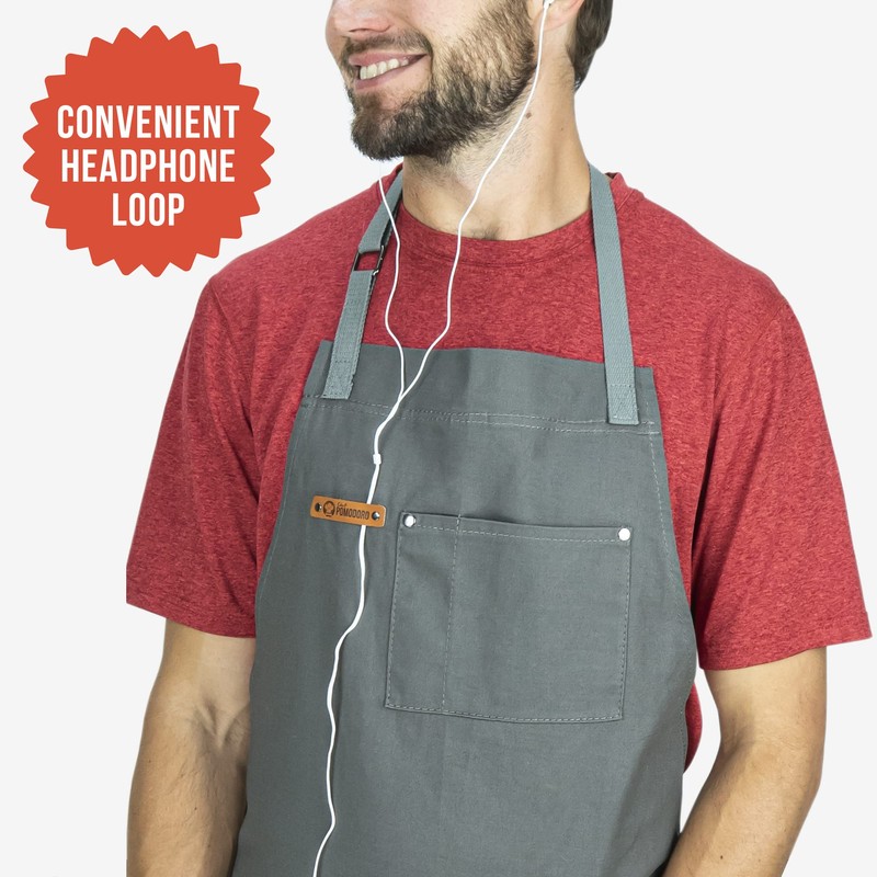 Chef Pomodoro Chef Apron for Men and Women with Pockets