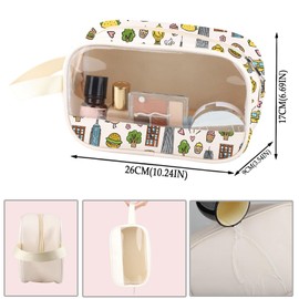 NYC Trip Clear Makeup Bag New York Travel Vacation Gift Let’s Go to New York PU Leather Cosmetic Bag New York Souvenir (New York PU)