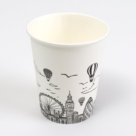 [Wales Market] 13oz 390ml / London hot air balloon printed paper cup / 1000 pieces / [웨일즈마켓] 13온스 390ml / 런던 열기구 인쇄 종이컵 / 1000개