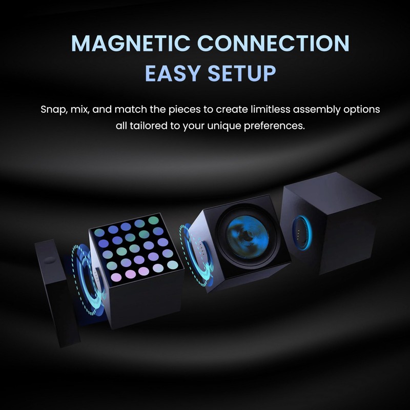 Yeelight Cube Lamp de Table Intelligent Wi-Fi/Bluetooth Noir