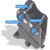 Mini Excavator Quick Change Hitch - Manual Attachment for 0.8-1.5