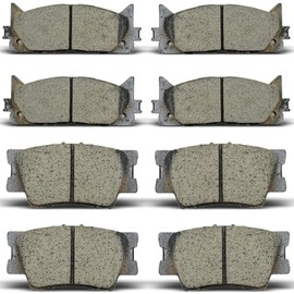 Ceramic Front Rear Brake Pads fit for LEXUS ES300h 2013-2018,LEXUS ES350 2007-2018,TOYOTA Camry 2007-2017, TOYOTA Avalon 2008-2018