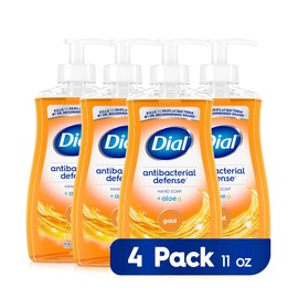 Dial Antibacterial Liquid Hand Soap, Gold, 11 fl oz (Pack of 4) | Dial