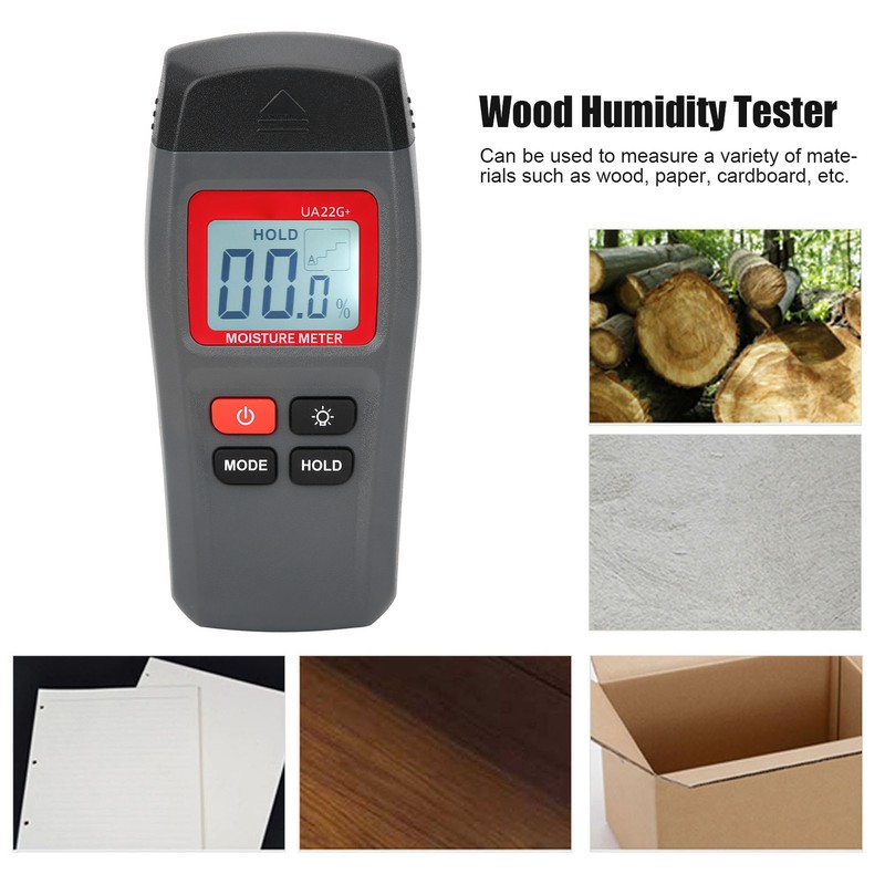 UA22G+ Professional Wood Moisture Meter Portable Timber Humidity Tester Damp