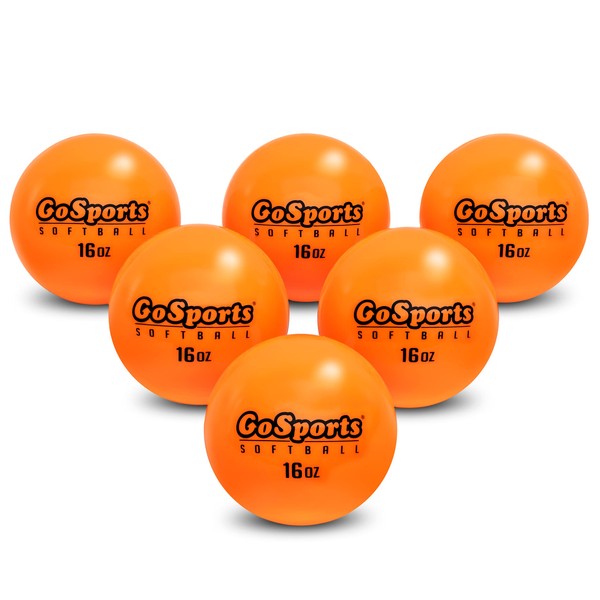 GoSports 3.82 inch Weighted Training Softballs 6 Pack - Hitting