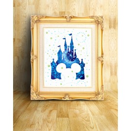 Uhomate Tinkerbell Peter Pan Princess Cinderella Castle Home Canvas Prints Wall Art Inspirational Quotes Wall Decor Living Room Bedroom Bathroom Artwork C092 (8X10)