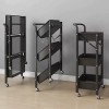 Organizador Multiusos Ruedas Plegable Frutero Vintage Negro