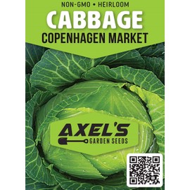 Cabbage Seeds for Planting – Non-GMO Heirloom Vegetable Seeds – Full Instruction Packets to Plant in Your Home Outdoor Garden – Gardening Gift – 200 Copenhagen Cabbage Seeds Per Pack (2 Packets)