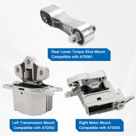 JDMON 3Pcs Engine Motor & Transmission Mount Kit Replacement for 2014-2022 Mini Cooper 1.5L, 2.0L Compatible with A70063, 22116853450, A70062, 22316853445, A70061, 22116885786