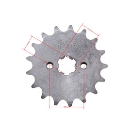 Trkimal Motorcycle 420-17T Front Sprocket 17mm for 50cc 70cc 90cc 110cc 125cc Dirt Pit Bike Mini Bike TaoTao Roketa Coolster Sunl Lifan Loncin ATV Quad 4 Wheeler Moped (420-17T, 17MM)