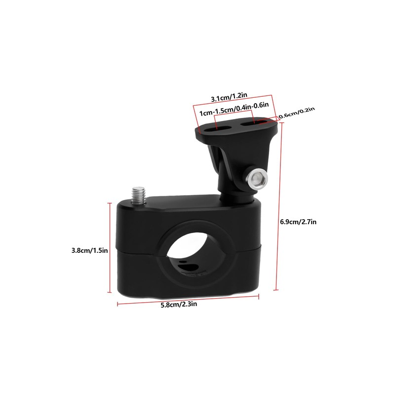 ECSiNG 2 Piece Motorcycle Crash Bar Light Holder for 18-32mm