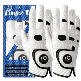 Men’s Golf Glove Worn on Right Hand Gloves for Left Handed Golfer with Ball Marker Value 2 Pack, Weathersof Grip Soft Comfortable, Fit Size Medium RH (Medium Right)