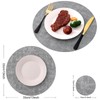 Homaxy Round Faux Leather Placemats and Coasters, Washable Dual-Side Table
