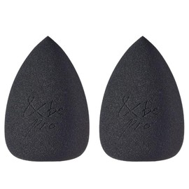 &be Pro Black Sponge, Set of 2, Black (Renewed) / Fonde Sponge, Drop Shape, Adhesive, Won't Crack
