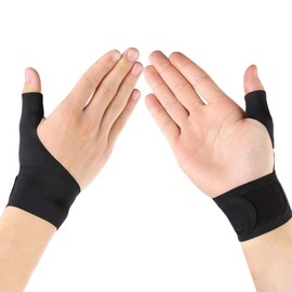 Clcyricher Thumb Wrist Support, For Right Hand, One Size Fits Most, Fixed Force, Adjustable, Unisex, Breathable, Lightweight, Muscle Training, Housework, Sports, Support Belt, Black