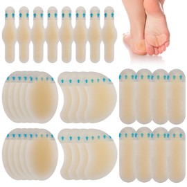 Hydrocolloid Blister Bandages for Feet, PARWART 34 Pcs Variety Pack Waterproof Moleskin for Blisters Used for Blister Prevention and Healing, for Toe Heel Foot Hands Feet, No Foreign Body Sensation