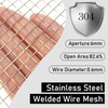 SUPERETON Stainless Steel Welded Wire Mesh, 1/4 Inch Hole Completely