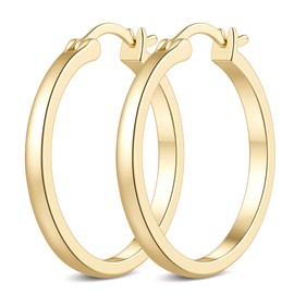 LISHUIHAOMI 14K Gold Earrings for Women Gold Hoop Earrings for Women