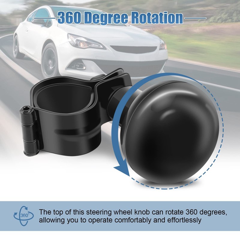 Depisuta Steering Wheel Knob, Heavy Duty Universal 360° Rotation Spinner