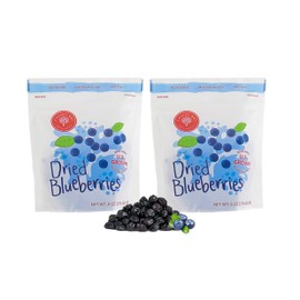 Cherry Bay Orchards - Dried Blueberries - Pack of Two 6oz Bags (Total 12oz) - 100% Domestic, Natural, Kosher Certified, Gluten-Free, and GMO Free - Packed in a Resealable Pouch