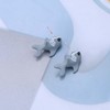 Cimenexe Bohemian Acrylic Shark Stud Earrings Gray Clay Shark Earrings