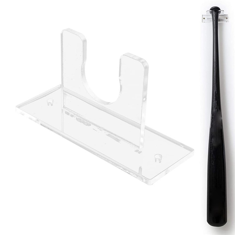 Acrylic Vertical Softball & Signed Baseball Bat Wall Rack -