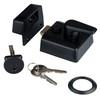 XFORT 40mm Matt Black Night Latch Narrow Complete with Rim