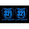 JUST RIDE Motocross Number Plate Replica Decal Stickers RM RMZ