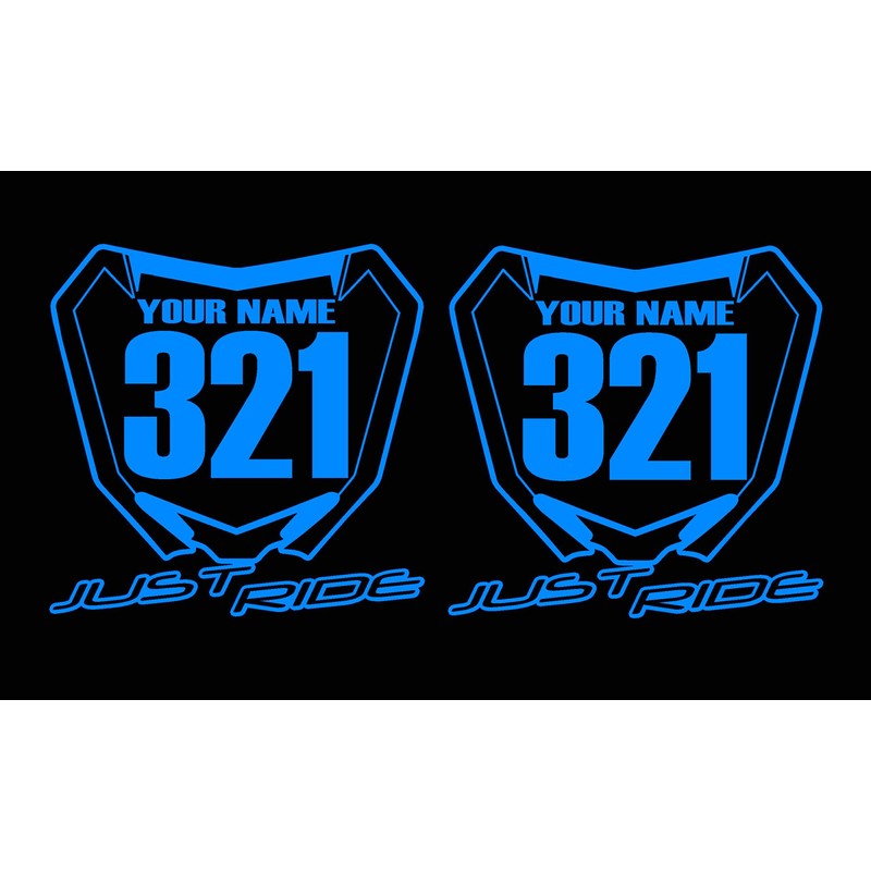 JUST RIDE Motocross Number Plate Replica Decal Stickers RM RMZ