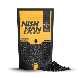 NISHMAN Perle di Cera Dura - Black 500g - Depilazione Indolore e Duratura per una Pelle Liscia - Adatto alle Aree del Corpo - Risultati Efficienti e Confortevoli Senza Irritazioni