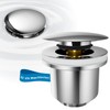 kör4u Design Pop Up Valve Chrome 1 1/4 Inch Universal