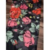 Lularoe TC Tall Curvy Leggings Huge Roses Black Red Pink