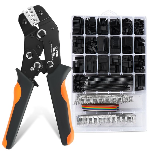 Dupont Crimping Tool Kit, 2870 PCS 2.54mm Connector Assortment, SN-58B