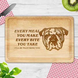 English Bulldog Wooden Chopping Board Dog Gifts Chopping Board Gifts Cheese Boards Oak Wooden Cutting Board Laser Engraved Chopping Board Home Decor for Women Birthday