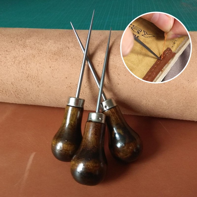 2 Pcs Awl Tool,Alloy Gourd Shape Bradawl Braddle Tool Bradle
