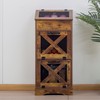 TDLEAYYD Potato Storage Bin Wooden Bread Box, Mid Century Modern