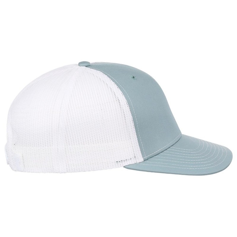 Lids Blank Slam Dunk Trucker Adjustable Snapback Hat, Light Blue/White