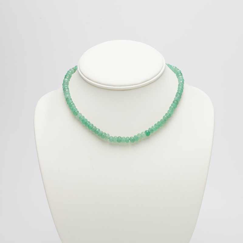 Handmade Women's Girls Edelstein Perlen Halskette Choker 6mm Runde Perlen