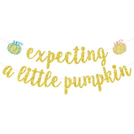 Expecting a Little Pumpkin Banner, A Little Pumpkin is on the Way, Fall Autumn Baby Shower, Thanksgiving Harvest Baby Shower Gender Reveal Party Decorations Supplies