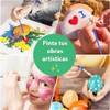 Juego de Pinceles Gruesos Planos para Pintar Acuarela, Óleo o