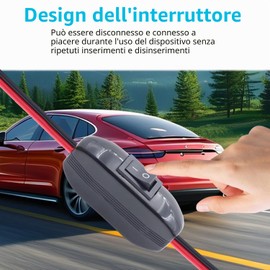 LANMINGLEL Morsetto per alligatore a batteria a cavo terminale O-ring con interruttore, 14 AWG 12 V-24 V morsetti a batteria booster con fusibile da 20 A, per auto, tosaerba, inverter, 3 m