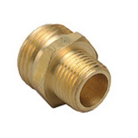Orbit 3 Pack Brass Hose to Pipe Adapter | 3/4 Inch Male Hose Thread x 1/2 Inch Male Pipe Thread | Connect Water Hose to PVC or Metal Pipe Thread