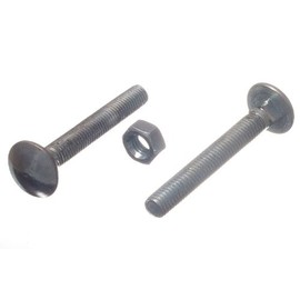 One Stop DIY 24 x Carriage Bolts & Nuts BZP Zinc Plated M8 x 60
