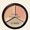 Anjumain The Saem Cover Perfection Triple Pot Concealer, 01 Correct Beige, 1 unit / 더샘 커버 퍼펙션 트리플 팟 컨실러, 01 코렉트 베이지, 1개