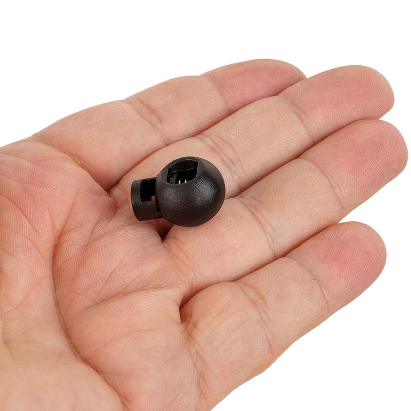 1-Hole Cord Stopper, Pack of 20, in Black, up to