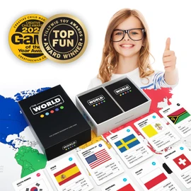 The World Game - Geography Card Game - Educational Board Game for Kids, Family & Adults - Learning Game for Teenage Boys & Girls