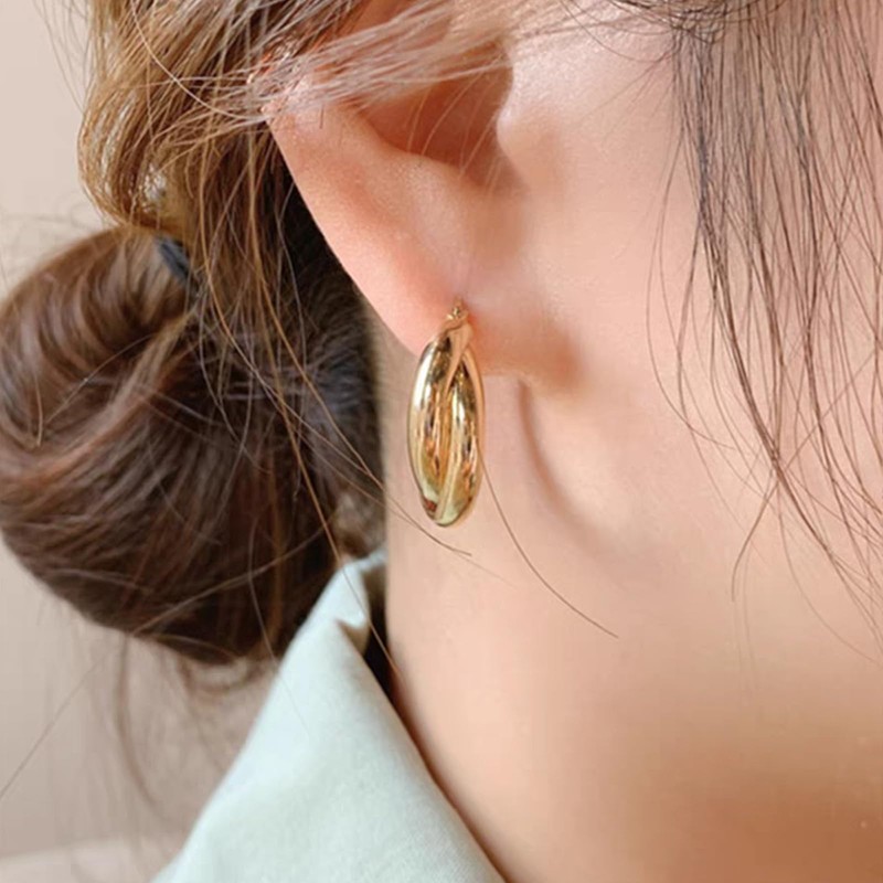 Rhinestone Hoop Earrings for Women Sparkly Glitter Hoop Earrings Big