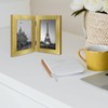 Golden State Art, 4x6 Double Picture Frame Vertical Hinged Photo