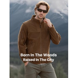 FREE SOLDIER Men's Tactical Fleece Jacket Full Zip Up Light Spring Jackets lightweight Military Coats For Outdoor
