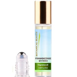 Botanical Beauty FRANKINCENSE MYRRH FRAGRANCE OIL ROLL-ON 0.338 FL OZ (10 ML) Rollerball Perfume, Alcohol-Free, Long Lasting